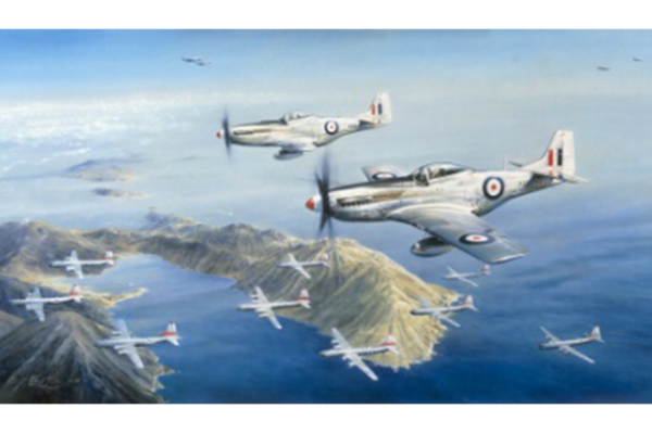 Painting of Air Force’s first operation over North Korea